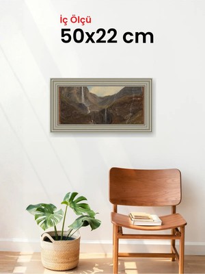 Hars Gallery Klasik Gümüş Çerçeve 50 x 22 cm Şeffaf Korumalı Pvc