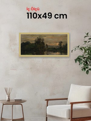 Hars Royal Klasik Desenli Çok Renkli Çerçeve 110 x 49 cm Camlı