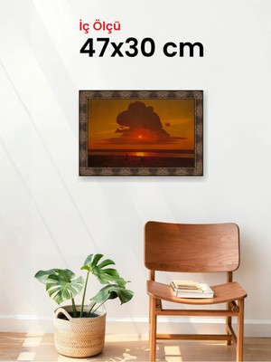 Hars Heritage Eskitme Kahverengi Çerçeve 47 x 30 cm Camlı