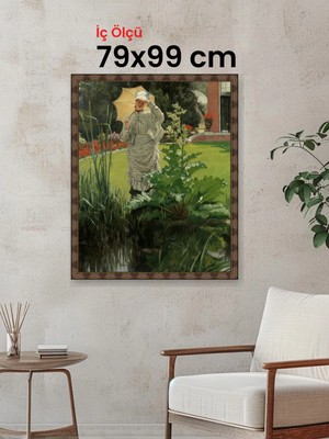 Hars Heritage Eskitme Kahverengi Çerçeve 79 x 99 cm Şeffaf Korumalı Pvc