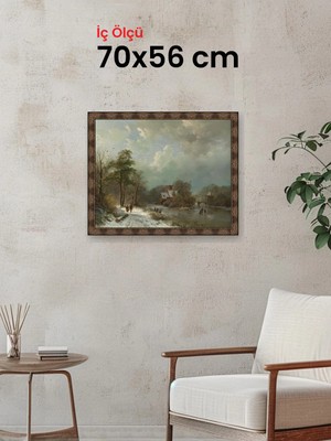 Hars Heritage Eskitme Kahverengi Çerçeve 70 x 56 cm Camlı