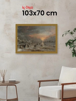 Hars Gallery Klasik Altın Çerçeve 103 x 70 cm Şeffaf Korumalı Pvc