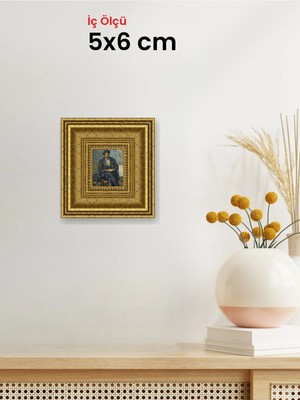 Hars Gallery Klasik Altın Çerçeve 5 x 6 cm Şeffaf Korumalı Pvc