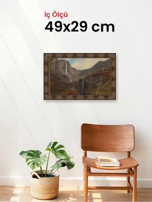 Hars Heritage Eskitme Kahverengi Çerçeve 49 x 29 cm Şeffaf Korumalı Pvc