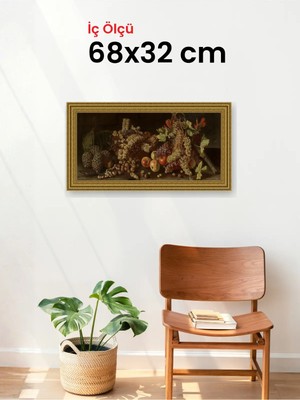 Hars Gallery Klasik Altın Çerçeve 68 x 32 cm Camlı