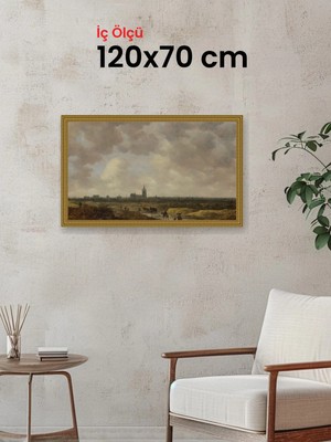 Hars Gallery Klasik Altın Çerçeve 120 x 70 cm Şeffaf Korumalı Pvc