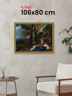 Hars Gallery Klasik Altın Çerçeve 106 x 80 cm Camlı