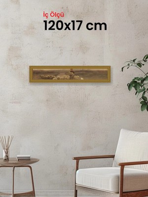 Hars Gallery Klasik Altın Çerçeve 120 x 17 cm Şeffaf Korumalı Pvc