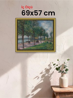 Hars Royal Klasik Desenli Altın Çerçeve 69 x 57 cm Camlı