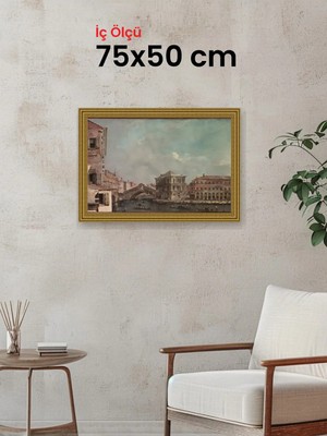 Hars Gallery Klasik Altın Çerçeve 75 x 50 cm Şeffaf Korumalı Pvc