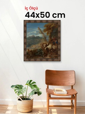 Hars Heritage Eskitme Kahverengi Çerçeve 44 x 50 cm Şeffaf Korumalı Pvc
