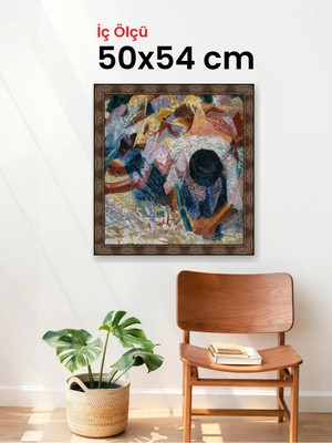 Hars Heritage Eskitme Kahverengi Çerçeve 50 x 54 cm Şeffaf Korumalı Pvc