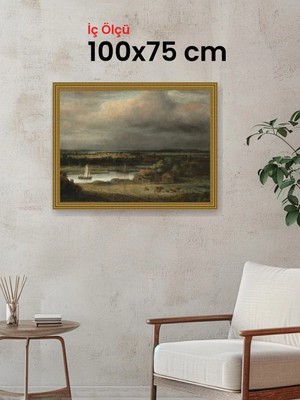 Hars Gallery Klasik Altın Çerçeve 100 x 75 cm Camlı