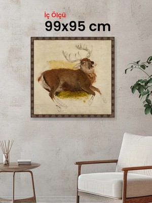 Hars Heritage Eskitme Kahverengi Çerçeve 99 x 95 cm Camlı