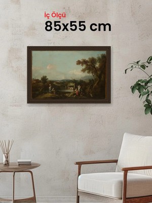 Hars Gallery Klasik Kahverengi Çerçeve 85 x 55 cm Camlı