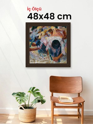Hars Gallery Klasik Kahverengi Çerçeve 48 x 48 cm Camlı