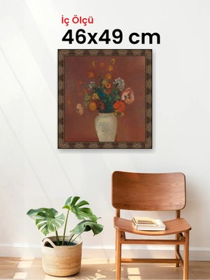 Hars Heritage Eskitme Kahverengi Çerçeve 46 x 49 cm Şeffaf Korumalı Pvc