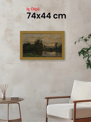 Hars Gallery Klasik Altın Çerçeve 74 x 44 cm Şeffaf Korumalı Pvc