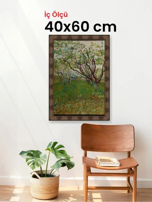 Hars Heritage Eskitme Kahverengi Çerçeve 40 x 60 cm Şeffaf Korumalı Pvc