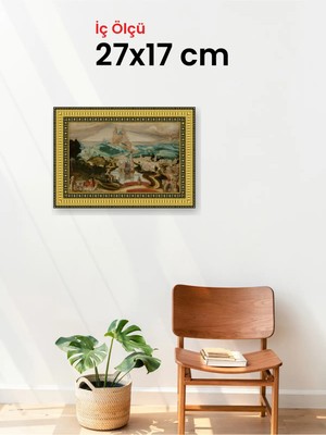 Hars Royal Klasik Desenli Altın Çerçeve 27 x 17 cm Camlı