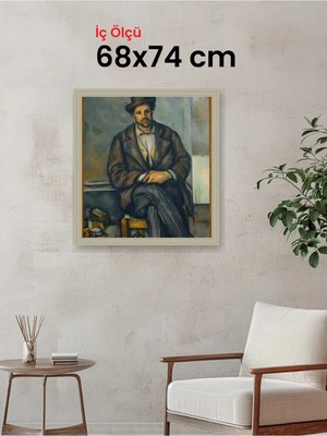 Hars Vintage Eskitme Beyaz Çok Renkli Çerçeve 68 x 74 cm Camlı