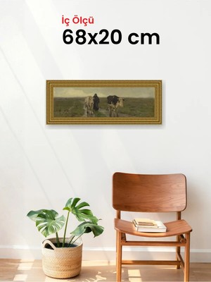 Hars Gallery Klasik Altın Çerçeve 68 x 20 cm Şeffaf Korumalı Pvc