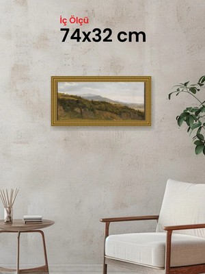 Hars Gallery Klasik Altın Çerçeve 74 x 32 cm Camlı