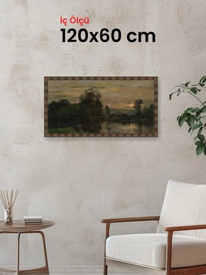 Hars Heritage Eskitme Kahverengi Çerçeve 120 x 60 cm Camlı