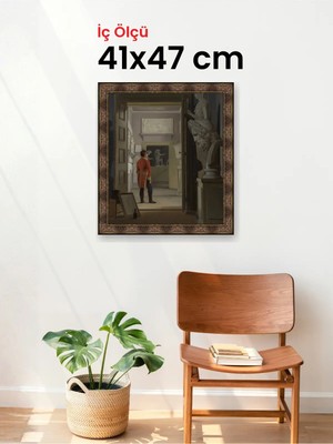 Hars Heritage Eskitme Kahverengi Çerçeve 41 x 47 cm Camlı