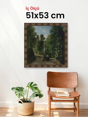 Hars Heritage Eskitme Kahverengi Çerçeve 51 x 53 cm Camlı