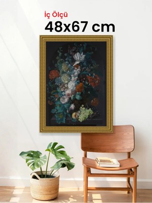 Hars Gallery Klasik Altın Çerçeve 48 x 67 cm Şeffaf Korumalı Pvc