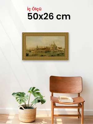 Hars Gallery Klasik Altın Çerçeve 50 x 26 cm Şeffaf Korumalı Pvc