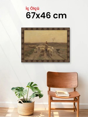 Hars Heritage Eskitme Kahverengi Çerçeve 67 x 46 cm Camlı