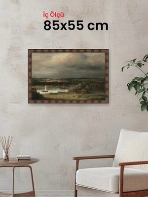Hars Heritage Eskitme Kahverengi Çerçeve 85 x 55 cm Camlı