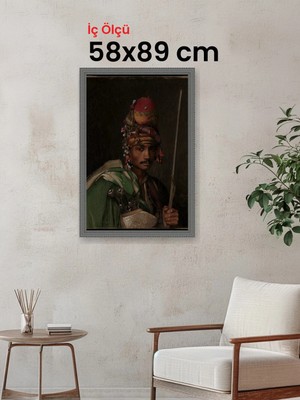 Hars Royal Klasik Desenli Gümüş Çerçeve 58 x 89 cm Camlı