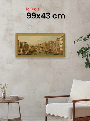 Hars Gallery Klasik Altın Çerçeve 99 x 43 cm Camlı