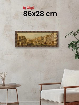 Hars Heritage Eskitme Kahverengi Çerçeve 86 x 28 cm Şeffaf Korumalı Pvc