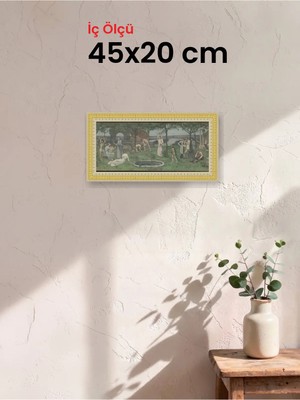 Hars Royal Klasik Desenli Çok Renkli Çerçeve 45 x 20 cm Camlı