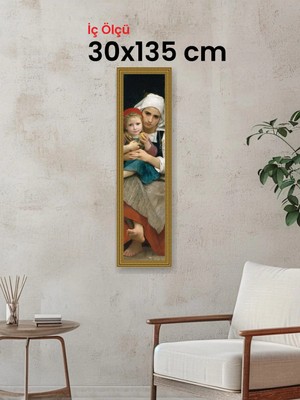 Hars Gallery Klasik Altın Çerçeve 30 x 135 cm Şeffaf Korumalı Pvc