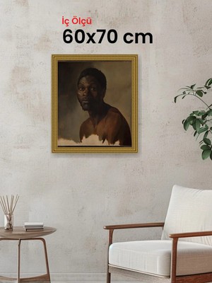 Hars Gallery Klasik Altın Çerçeve 60 x 70 cm Camlı