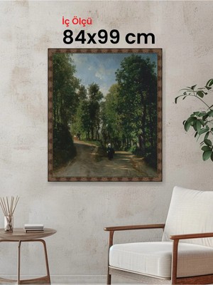 Hars Heritage Eskitme Kahverengi Çerçeve 84 x 99 cm Şeffaf Korumalı Pvc