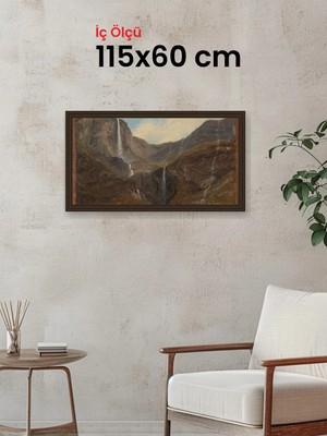 Hars Gallery Klasik Kahverengi Çerçeve 115 x 60 cm Şeffaf Korumalı Pvc