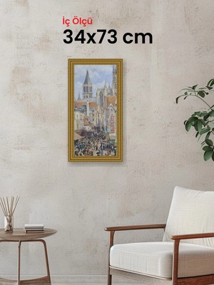 Hars Gallery Klasik Altın Çerçeve 34 x 73 cm Şeffaf Korumalı Pvc