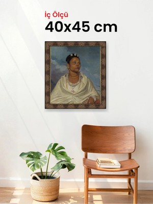 Hars Heritage Eskitme Kahverengi Çerçeve 40 x 45 cm Şeffaf Korumalı Pvc