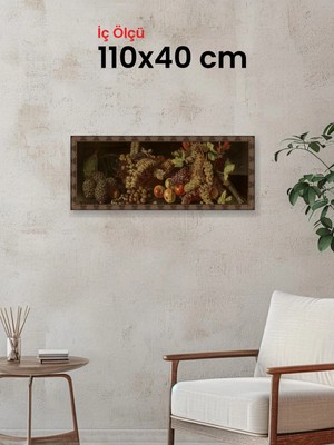 Hars Heritage Eskitme Kahverengi Çerçeve 110 x 40 cm Şeffaf Korumalı Pvc