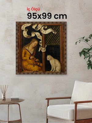 Hars Heritage Eskitme Kahverengi Çerçeve 95 x 99 cm Camlı