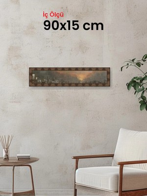 Hars Heritage Eskitme Kahverengi Çerçeve 90 x 15 cm Şeffaf Korumalı Pvc