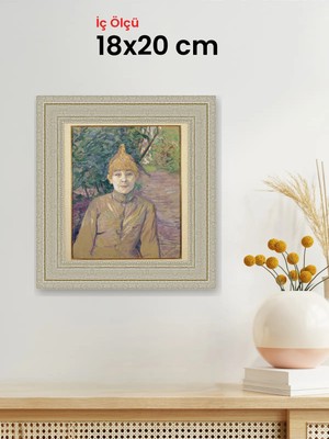 Hars Vintage Eskitme Beyaz Çok Renkli Çerçeve 18 x 20 cm Şeffaf Korumalı Pvc