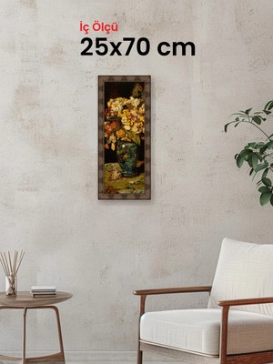 Hars Heritage Eskitme Kahverengi Çerçeve 25 x 70 cm Şeffaf Korumalı Pvc
