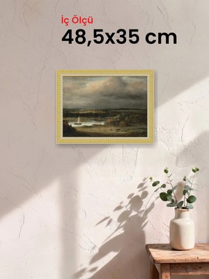 Hars Royal Klasik Desenli Çok Renkli Çerçeve 48,5 x 35 cm Camlı